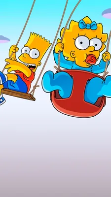 Обои ID: 385499 / TV Show The Simpsons Phone Wallpaper, Мэгги Симпсон, Барт Симпсон, 1080x1920 скачать бесплатно картинки