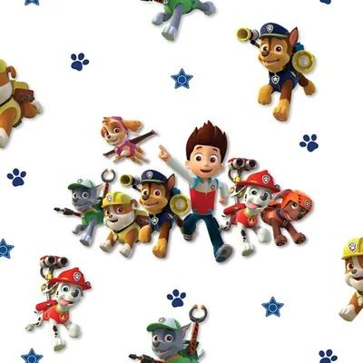 Offizielle Paw Patrol Tapete Kinder Schlafzimmer Merkmal Wand Neu Free P + P | eBay картинки