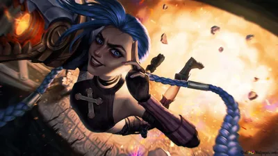 Arcane (League Of Legends) Jinx 4K Hintergrundbild herunterladen картинки