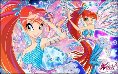 Скачать обои Pretty Girl Cartoon Bloom Winx Club картинки