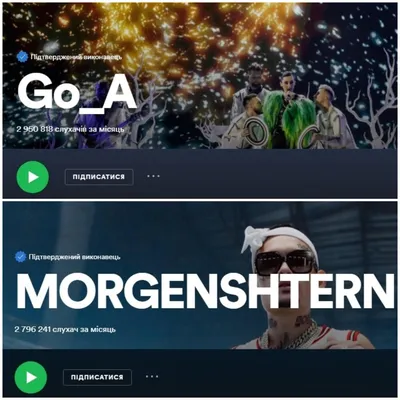 Группа Go_A обошла Morgenshtern по количеству прослушиваний в Spotify картинки