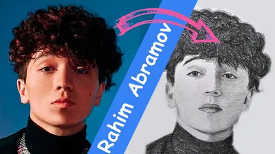 Как нарисовать Рахима Абрамова (Rakhim), портрет карандашом / How to draw  Rahim Abramov portrait - YouTube картинки