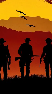 Red Dead Redemption 2 синий постер минимальные обои на рабочий стол - pling.com картинки