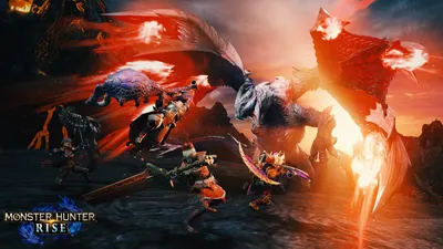 Capcom поделилась набором обоев для игры Crimson Glow Valstrax из Monster Hunter Rise — NintendoSoup картинки