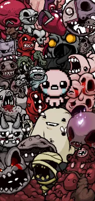 Binding of Isaac Rebirth by kjellolz Galaxy S10 Hole-Punch Wallpaper картинки