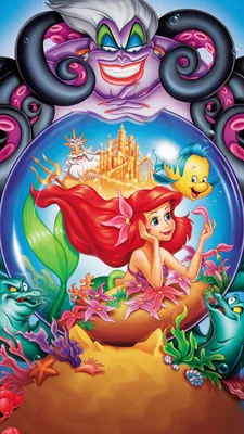 Русалочка (1989) обои для телефона | Киномания | Fondos de pantalla sirenas, Arte disney, Lienzo disney картинки