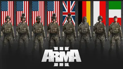 Скачать обои Arma 3 Солдаты и флаги картинки