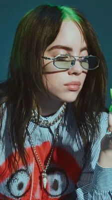 Певица Billie Eilish Wearing Glasses 4K Ultra HD Mobile Wallpaper картинки