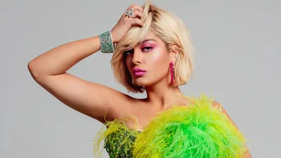 Bebe Rexha, синий, знаменитость, глаза, девушка, модель, поп, белый, HD обои картинки