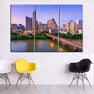 Amazon.com: Austin Skyline Tx-USA City Cityscape Canvas Wall Art, Modern Art Work Cityscape Pictures Картины Художественная стена для спальни Искусство Домашнее украшение Офисный декор Готов повесить - 40 '' x 20 '' x 3 картинки