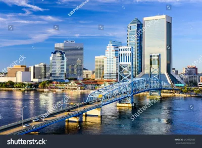 Обои город, здания, Флорида, США, архитектура, Джексонвилл, Jacksonville, St. Johns River картинки на рабочий стол, раздел город - скачать картинки