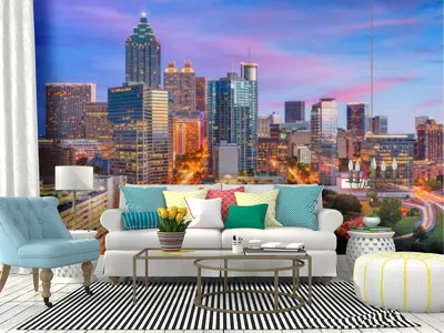 981 Atlanta Night Skyline Stock Photos — Бесплатные стоковые фотографии без лицензионных платежей от Dreamstime картинки