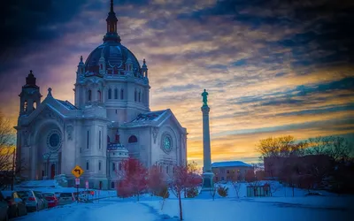 Сент-Пол, Миннесота. Горизонт центра города от Kellogg Mall Park, Saint Paul, Minnesota, USA Stock Photo - Alamy картинки