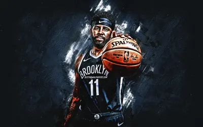 Скачать обои Kyrie Irving, Brooklyn Nets, NBA, американский баскетболист, серый каменный фон, National Basketball Association, USA, баскетбол для монитора с разрешением 2880x1800. Высококачественные обои HD картинки картинки