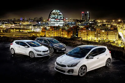 Картинка KIA cee'd Белый Ночь Автомобили картинки