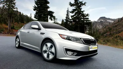 Передняя сторона Поза Kia Optima Hybrid Обои картинки