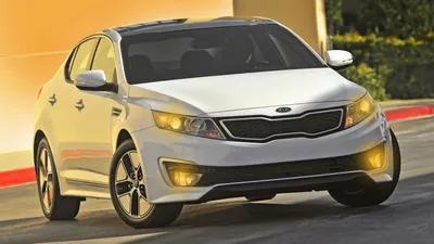 Kia Optima Hybrid вид спереди Фоновые обои картинки