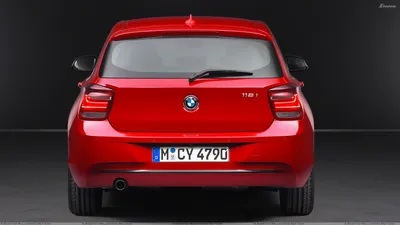 2012 BMW 1-Series 11Bi в красной задней позе обои картинки