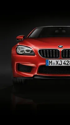 Обои 2015 BMW M6 купе, вид спереди красного автомобиля F13 2560x1920 HD Изображение картинки