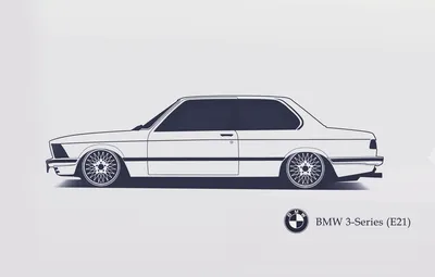 Обои BMW, E21, Minimalistic, SrCky Design, 3-Series картинки на рабочий стол, раздел минимализм - скачать картинки