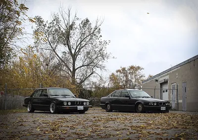 Фотографии BMW Fahrzeugtuning E28 E34 stance Zwei Schwarz automobil картинки