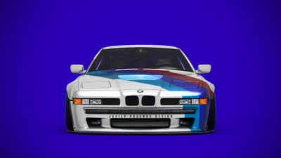 BMW BMW E31 Car Digital Art BMW 8 Series Simple Background Blue Background Front View Обои - Разрешение:2400x1350 - ID:1259139 - wallha.com картинки