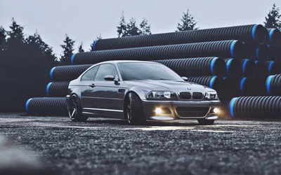 Скачать обои BMW M3, E46, tuning, BMW E46, темнота, tunned M3, german cars, BMW, серый E46 для монитора с разрешением 1920x1200. Высококачественные обои HD картинки картинки