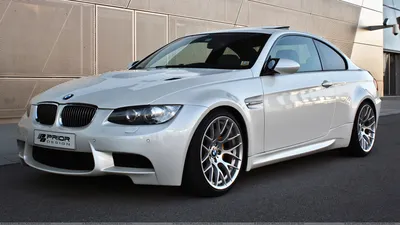 Боковая передняя поза Prior Design BMW E92 N E93 M3-Style Wide Body Kit в белых обоях картинки