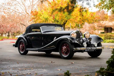 802376 1935-36 Mercedes-Benz 500K Cabriolet A, Mercedes-Benz, Ретро, ​​Черный, Металлик - Редкая галерея HD обои картинки