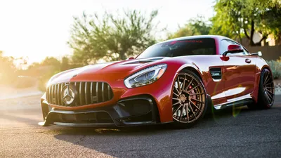 Красный Darwin Pro Mercedes AMG GTS Обои - HD Car Wallpapers #10971 картинки