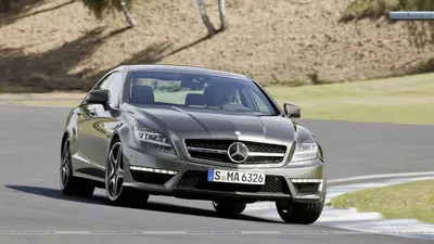 Mercedes-Benz CLS63 AMG 2012 на шоссе Обои картинки