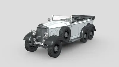 Низкополигональная машина - Mercedes-Benz W31 Type G4 1939 - Купить 3D модель без лицензионных платежей от ROH3D (@roh3d) [24e7656] картинки