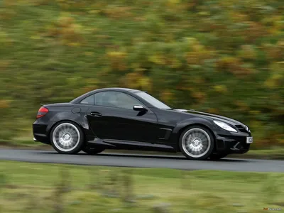 Обои (1600x1200) Mercedes-Benz SLK 55 AMG Black Series UK-spec (R171) 2006-08 картинки