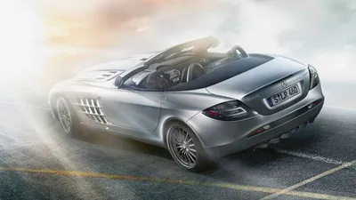 Обои 4k Mercedes Benz SLR McLaren Roadster сзади 4k обои картинки