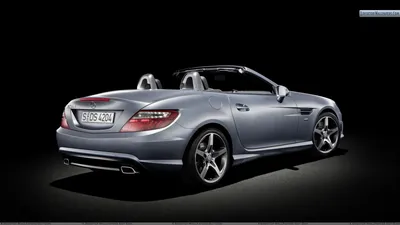 Mercedes-Benz SLK 350 Side Back Pose Фоновые обои картинки