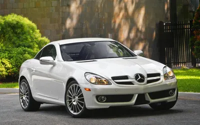 Скачать белый Mercedes-Benz Slk Class Hd обои картинки