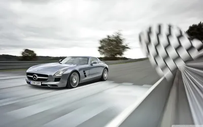 Обои для рабочего стола Mercedes-Benz SLS AMG Supercar Ultra HD для: Мультиэкран, Двойной монитор: Планшет: Смартфон картинки