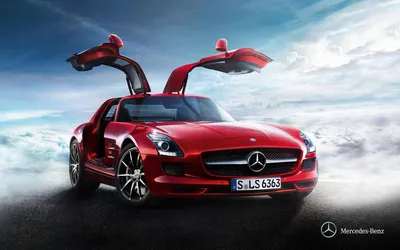 Скачать обои Красный Mercedes-Benz Sls Amg Car картинки