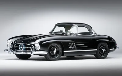 Черный Мерседес-Бенц 300SL 1957 года выпуска картинки