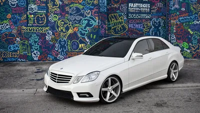 Скачать 1920x1080 mercedes, e class, тюнинг, белый, граффити обои, картинки full hd, hdtv, fhd, 1080p картинки