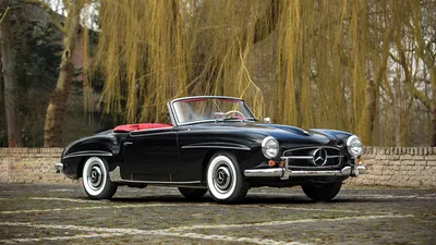 Фото Mercedes-Benz 1955-62 190 SL Cabriolet Retro Schwarz 1920x1080 картинки