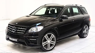 Brabus Mercedes-Benz ML W166 In Black Front Side Pose Обои картинки