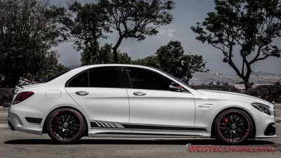 Mercedes Benz C63s, черный мерседес бенц, спорткар, HD обои для рабочего стола картинки