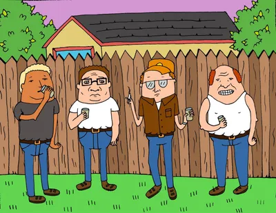 Скачать обои King Of The Hill Cartoon Hank Friends картинки