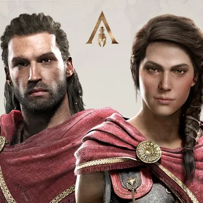 Алексиос и Кассандра, Барнабас, Культист и Сократ на постерах Assassin's  Creed: Odyssey картинки