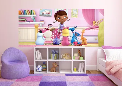 Фотообои AG DESIGN Doc Mcstuffins Disney для детской комнаты, бумажные, многоцветные, 0,1 x 202 x 90 см : Amazon.co.uk: Home \u0026 Kitchen картинки