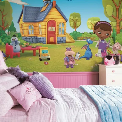 Doc Mcstuffins Spray and Stick Роспись обоев – RoomMates Decor картинки