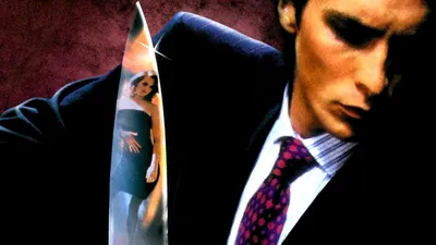 Обои фильм, Кристиан Бэйл, Christian Bale, американский психопат, Патрик Бейтман, нож, American Psycho картинки на рабочий стол, раздел фильмы - скачать картинки