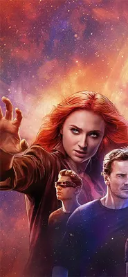 x men dark phoenix 4k 2019 постер iPhone X Обои Скачать бесплатно картинки