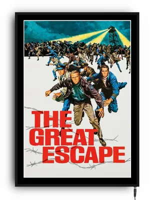 THE GREAT ESCAPE 2 movie poster lightbox led sign home cinema man cave  LIGHT UP | eBay картинки